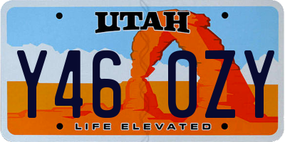 UT license plate Y460ZY