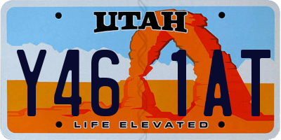 UT license plate Y461AT