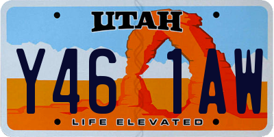 UT license plate Y461AW