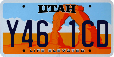 UT license plate Y461CD