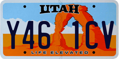 UT license plate Y461CV