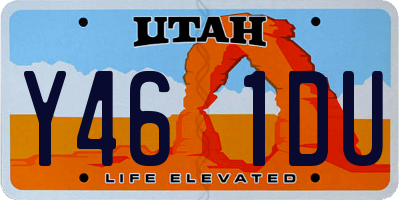 UT license plate Y461DU