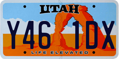 UT license plate Y461DX