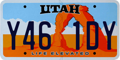UT license plate Y461DY