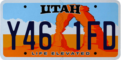 UT license plate Y461FD