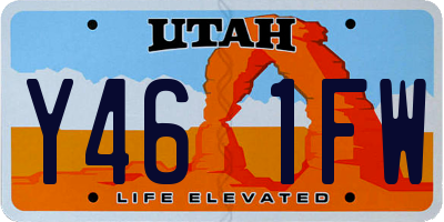 UT license plate Y461FW