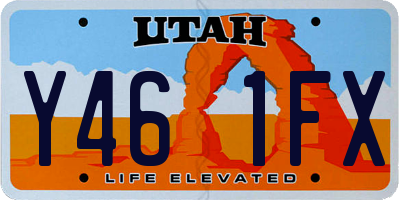 UT license plate Y461FX