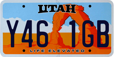 UT license plate Y461GB