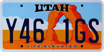 UT license plate Y461GS