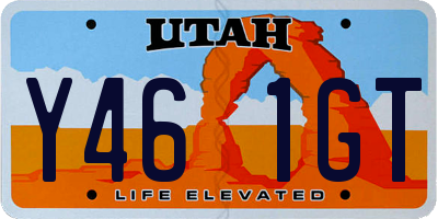 UT license plate Y461GT