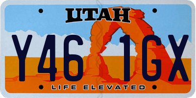 UT license plate Y461GX