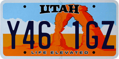 UT license plate Y461GZ