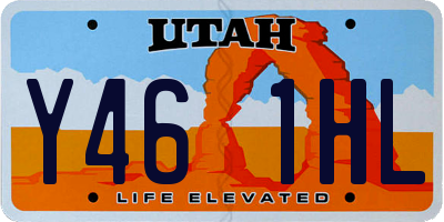 UT license plate Y461HL