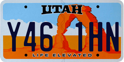 UT license plate Y461HN