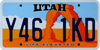 UT license plate Y461KD