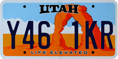 UT license plate Y461KR
