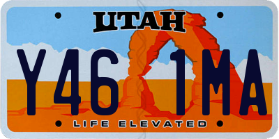 UT license plate Y461MA