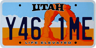 UT license plate Y461ME