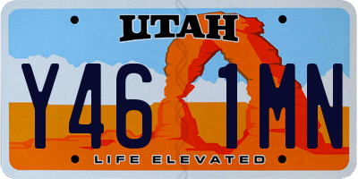 UT license plate Y461MN