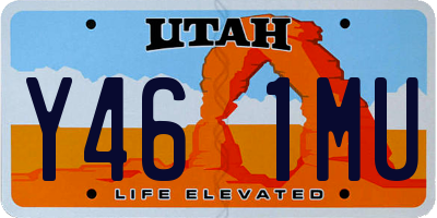 UT license plate Y461MU
