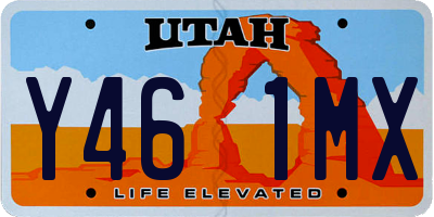 UT license plate Y461MX