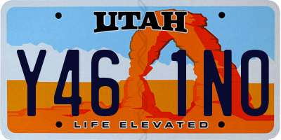 UT license plate Y461NO