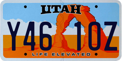 UT license plate Y461OZ