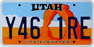 UT license plate Y461RE