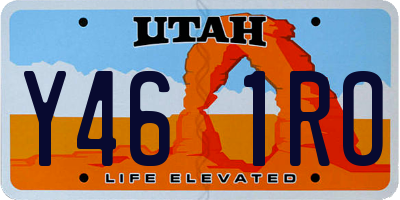 UT license plate Y461RO