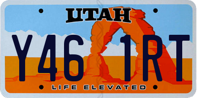 UT license plate Y461RT
