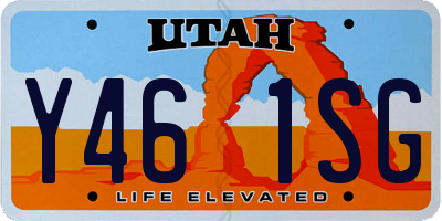 UT license plate Y461SG