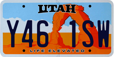 UT license plate Y461SW