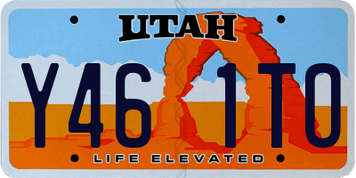 UT license plate Y461TO