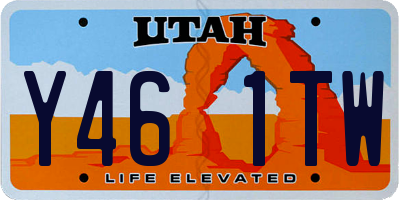 UT license plate Y461TW