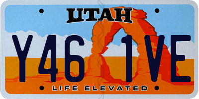 UT license plate Y461VE