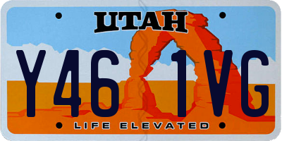 UT license plate Y461VG