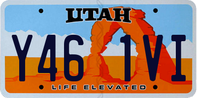 UT license plate Y461VI