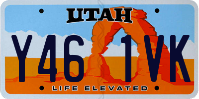 UT license plate Y461VK