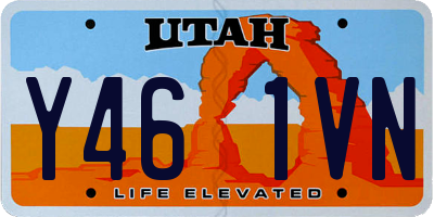 UT license plate Y461VN