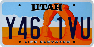 UT license plate Y461VU