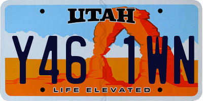 UT license plate Y461WN