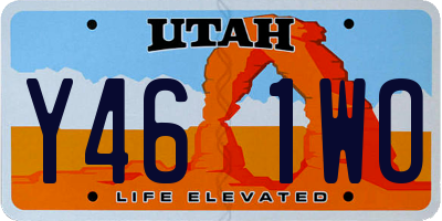 UT license plate Y461WO