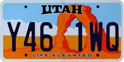 UT license plate Y461WQ