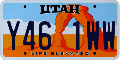 UT license plate Y461WW