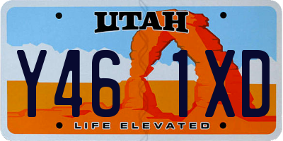 UT license plate Y461XD