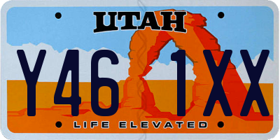 UT license plate Y461XX