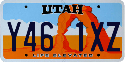 UT license plate Y461XZ