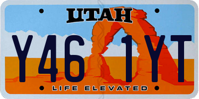 UT license plate Y461YT