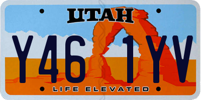 UT license plate Y461YV