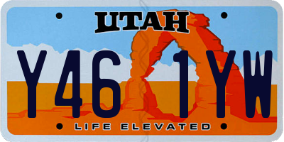 UT license plate Y461YW